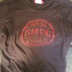 Farm girl long sleeve fits small